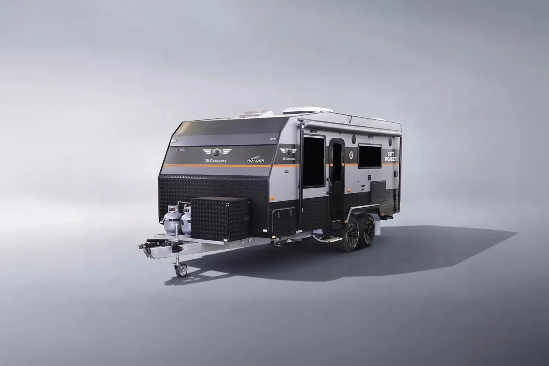 Caravan exterior in the towing results view